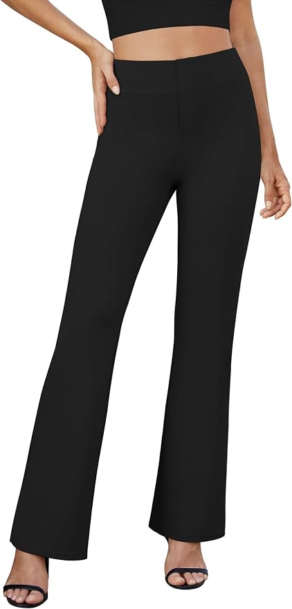 Women's High Waist Stretch Flare Casual Pants
