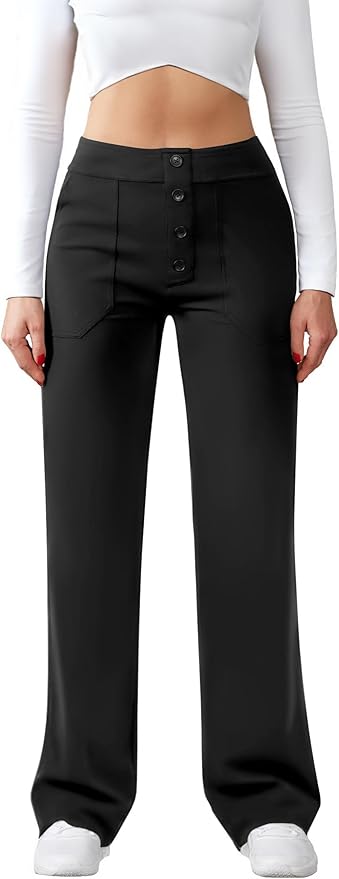 High‑Waist Stretch Flare Pants