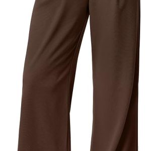 Women's High Waist Pleated Wide Leg Casual Pants